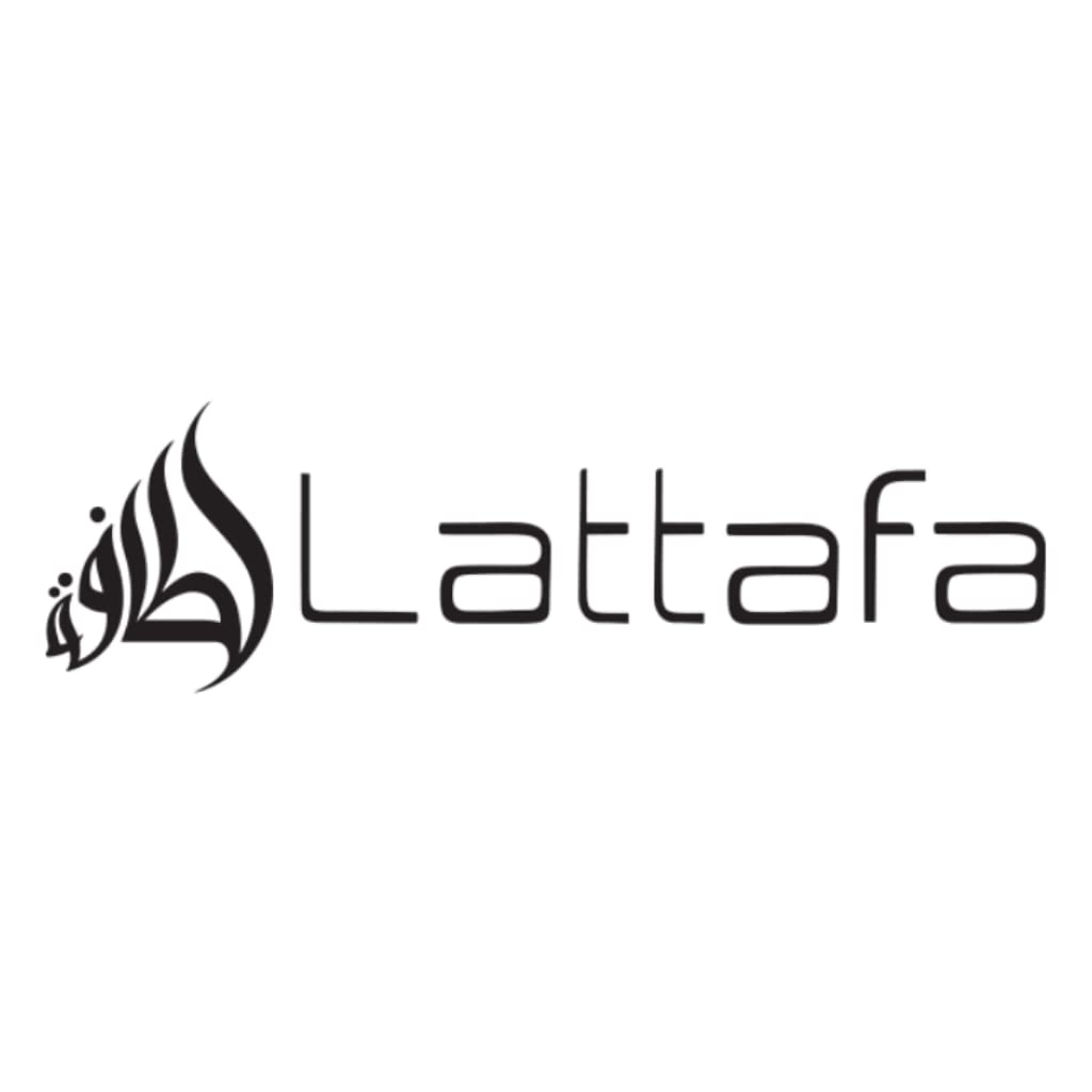 Lattafa Perfumes brand logo in Arabic and English