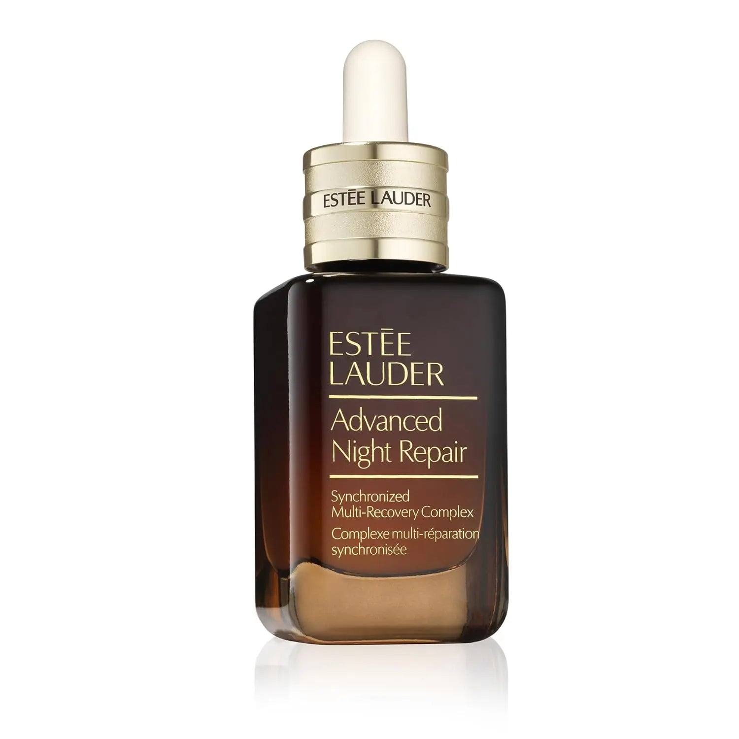 Estée Lauder Advanced Night Repair serum bottle on a white background