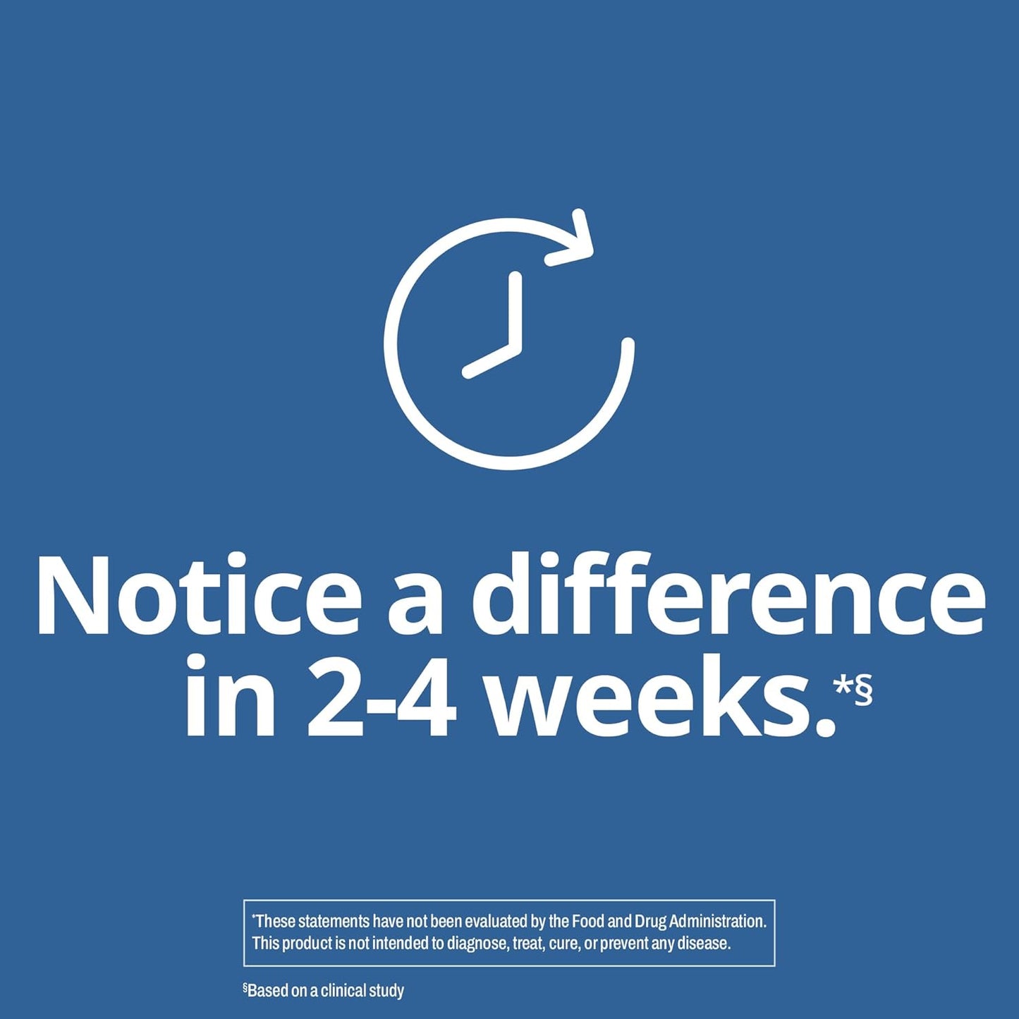 'Notice a difference in 2-4 weeks.'