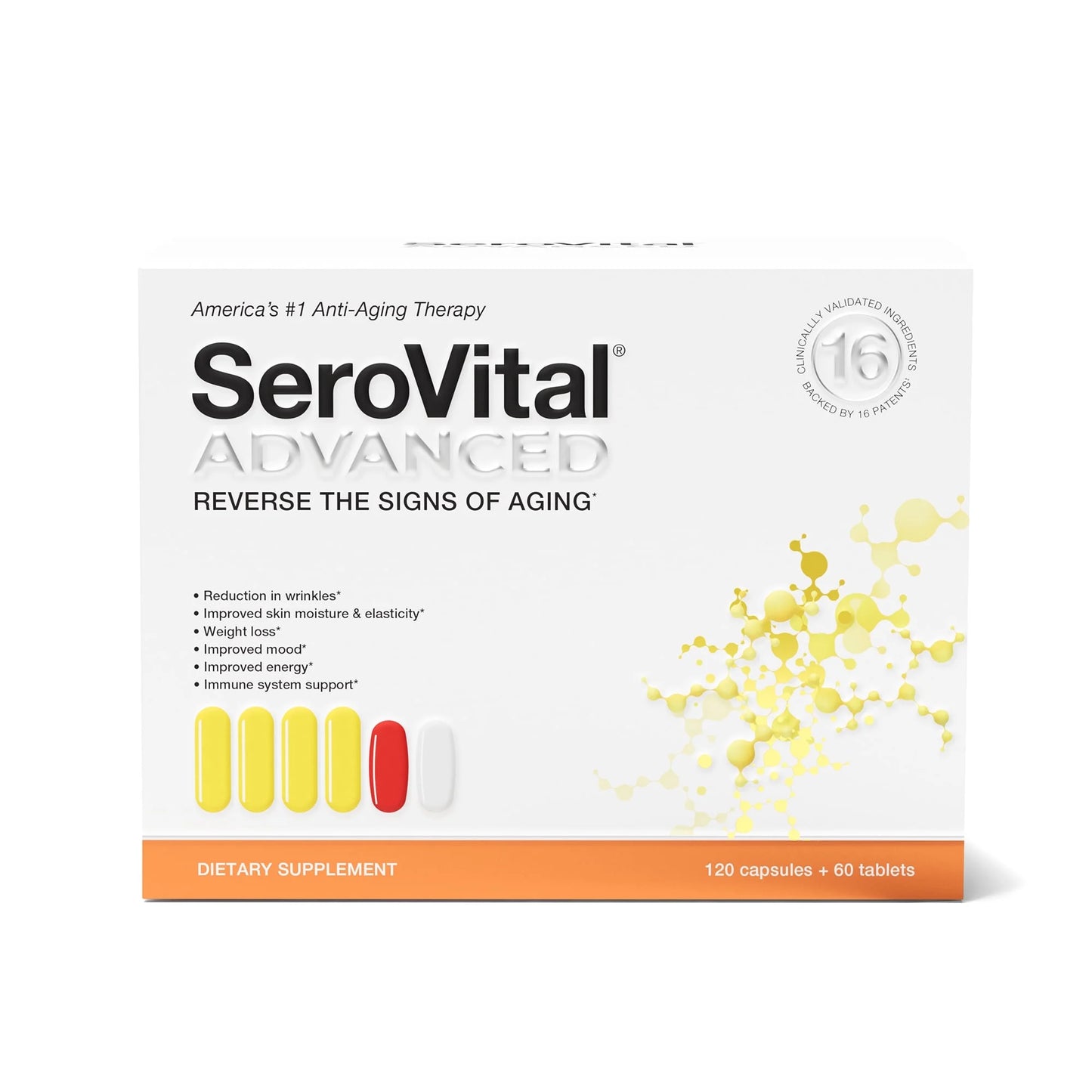 SeroVital Advanced dietary supplement packaging on a white background