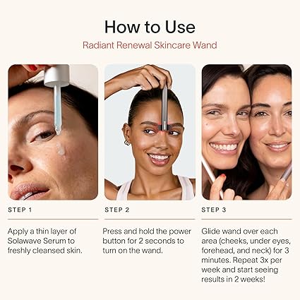 Solawave 4-in-1 Red Light Therapy Wand for Face & Neck – Advanced Skincare Device for Radiant, Youthful Skin