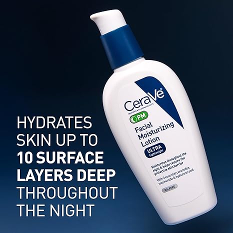 CeraVe PM Facial Moisturizing Lotion – Night Cream (3 oz)