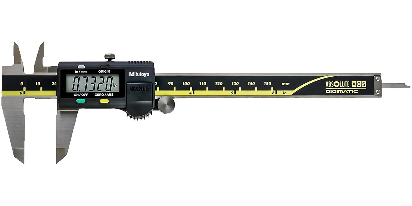 Digital caliper with a white background