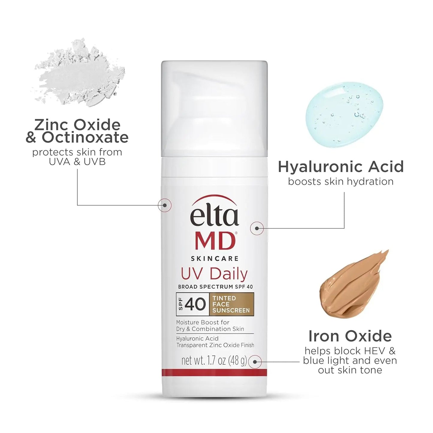 Eleta MD skincare product with labeled ingredients 