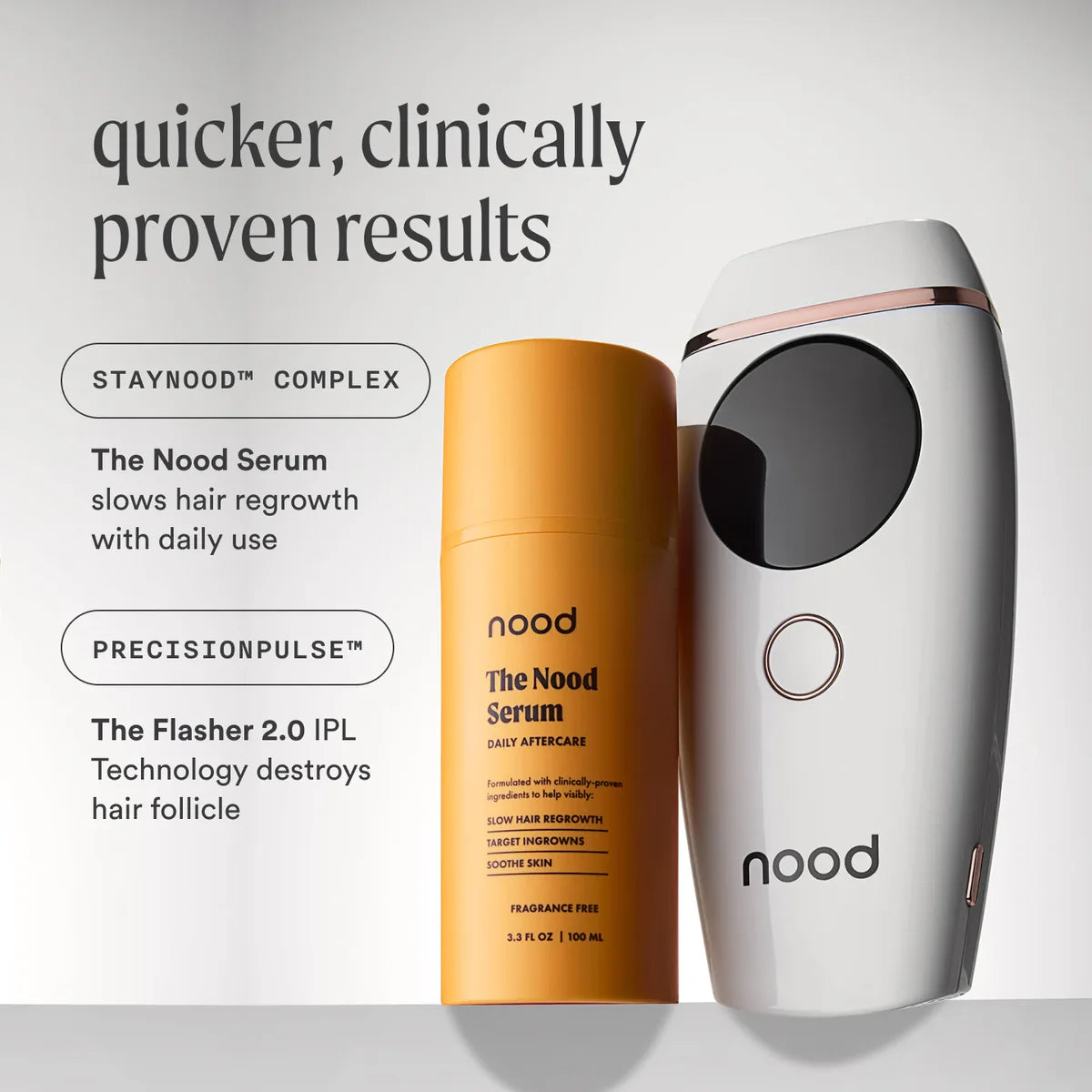 The Flasher 2.0 + The Nood Serum – Advanced At-Home Hair Removal & Skin Care System