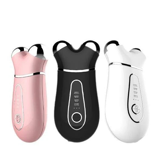EMS Microcurrent Anti-Aging Facial Massager – USB Rechargeable Microcurrent Face Roller for Skin Tightening