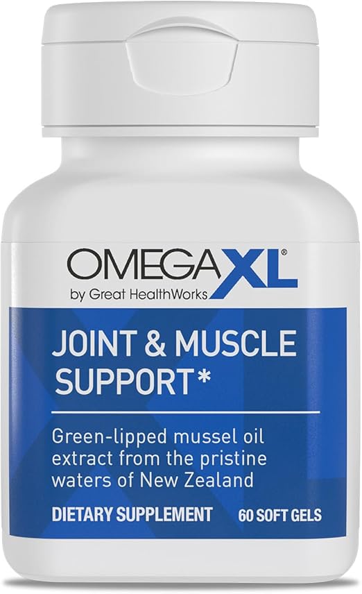 OmegaXL Joint Support Supplement – Natural Green-Lipped Mussel Oil for Joint, Muscle &amp; Mobility Health (60 Softgels)