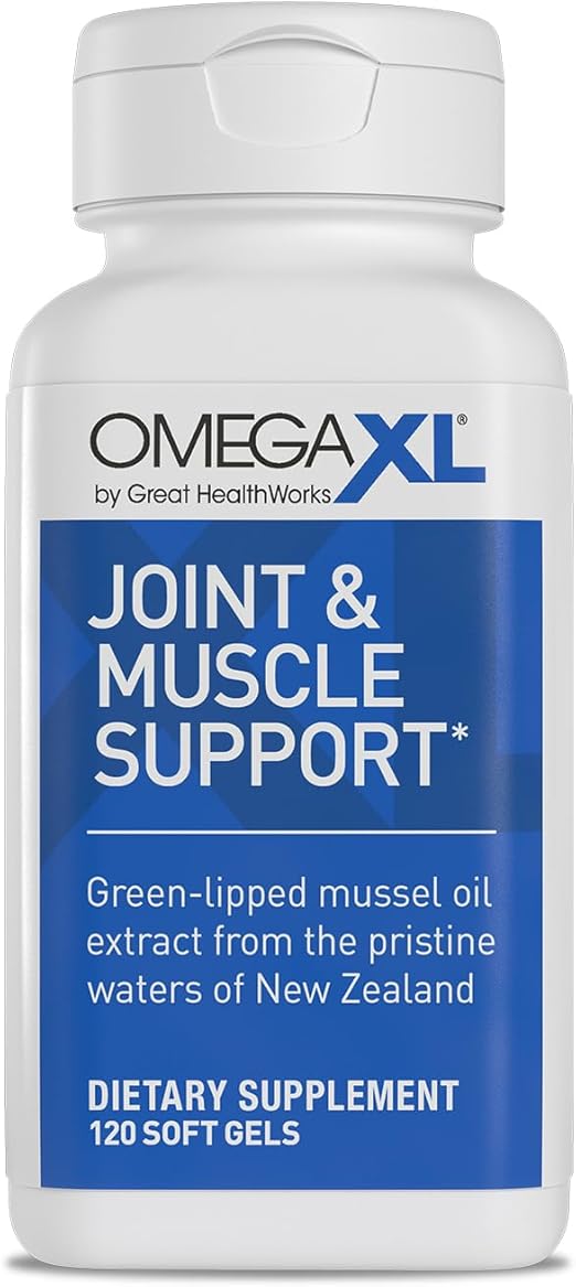 OmegaXL Joint Support Supplement – Natural Green-Lipped Mussel Oil for Joint, Muscle &amp; Mobility Health (120 Softgels)