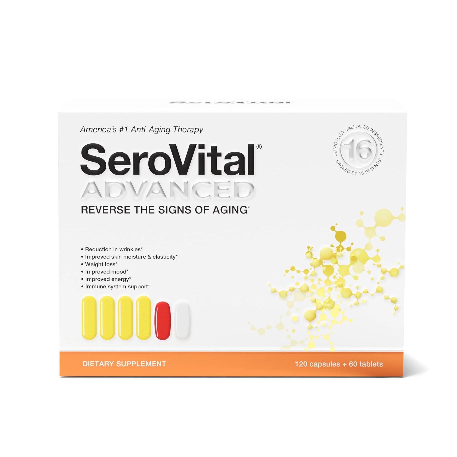 SeroVital Advanced dietary supplement packaging on a white background