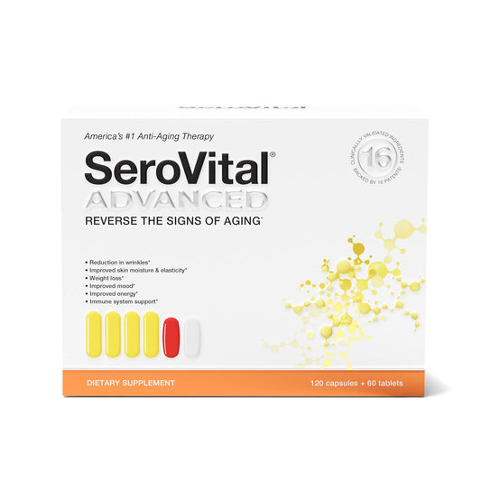 SeroVital Advanced dietary supplement packaging on a white background