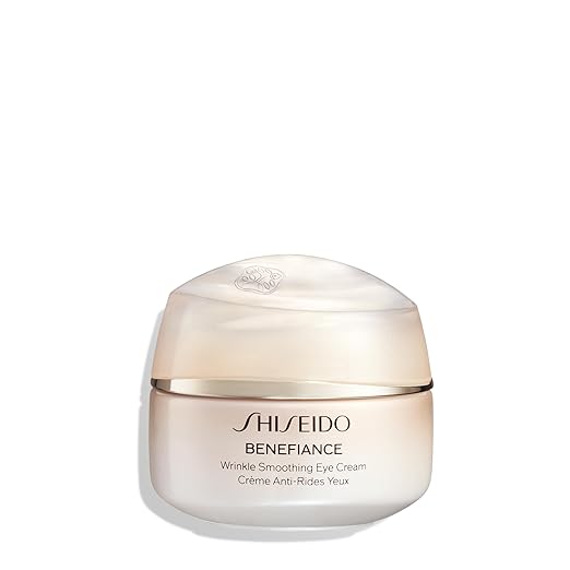 Shiseido Benefiance eye cream jar on a white background