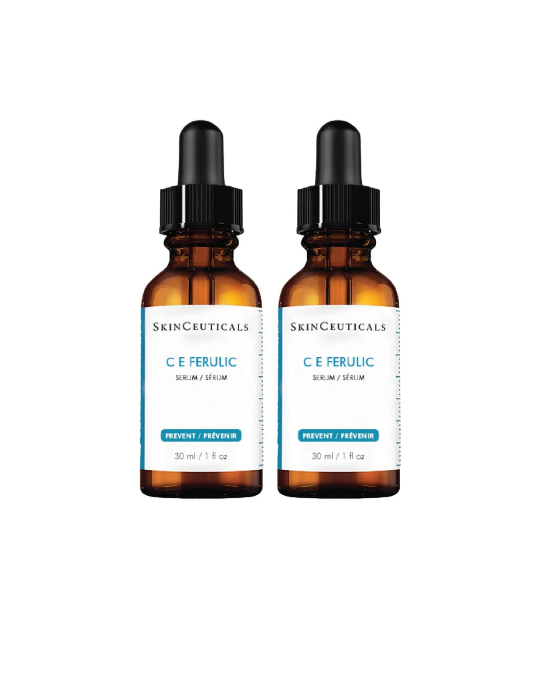 Two bottles of SkinCeuticals C E Ferulic Vitamin C Serum – powerful antioxidant skincare serum 1 fl oz