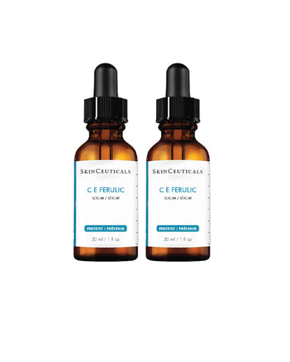 Two bottles of SkinCeuticals C E Ferulic Vitamin C Serum – powerful antioxidant skincare serum 1 fl oz