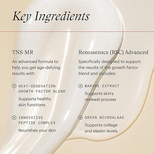 Product packaging with key ingredients listed on a beige background