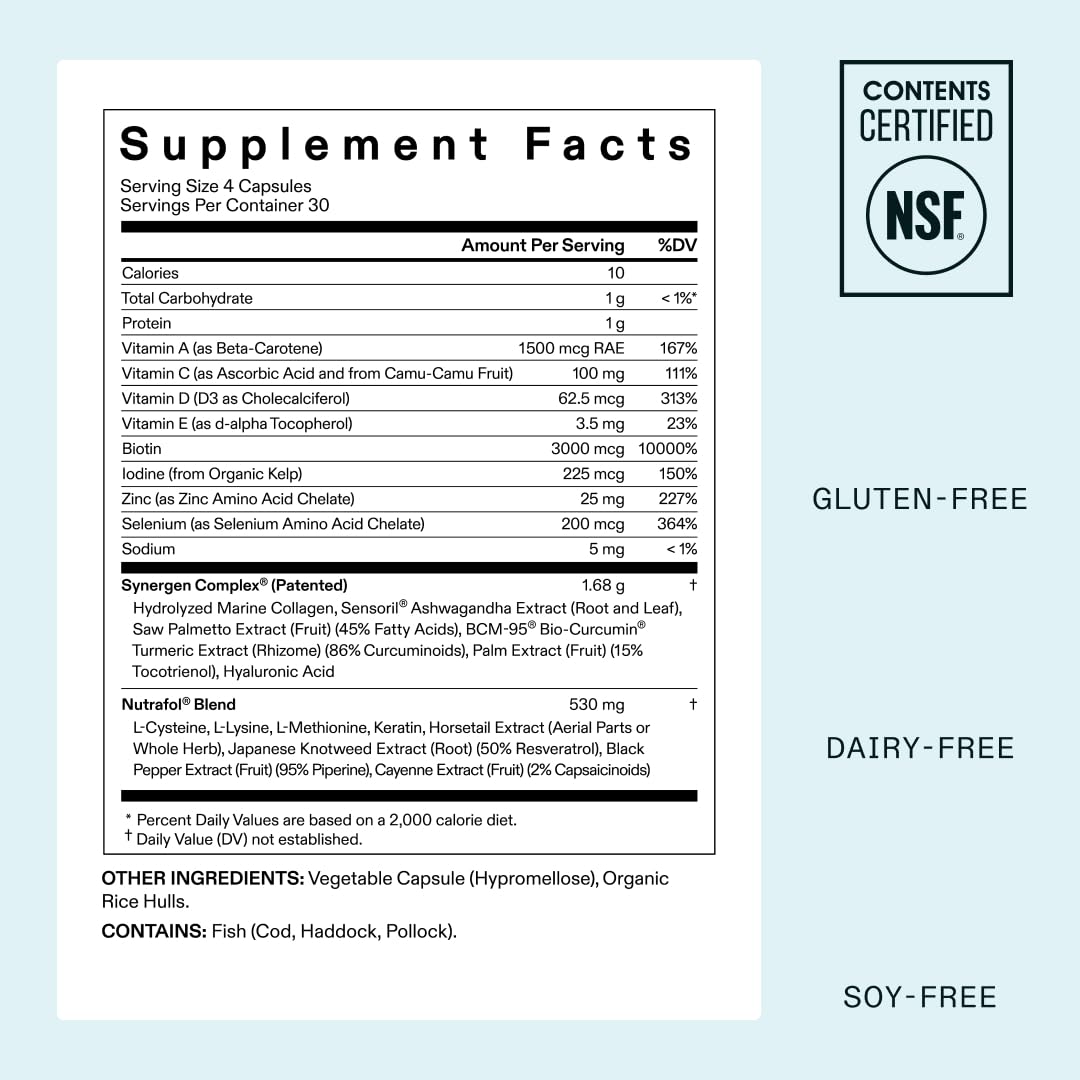 Nutrafol Women – Hair Growth Nutraceutical Supplement (120 Capsules)